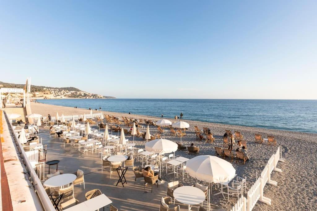 Ferienwohnung Promenade, 2Pieces Chic Et Clim Avec Terrasse Nizza Exterior foto