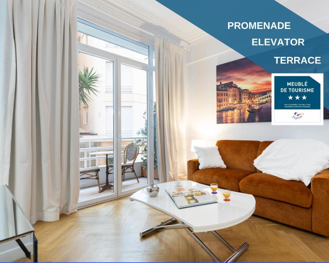 Ferienwohnung Promenade, 2Pieces Chic Et Clim Avec Terrasse Nizza Exterior foto